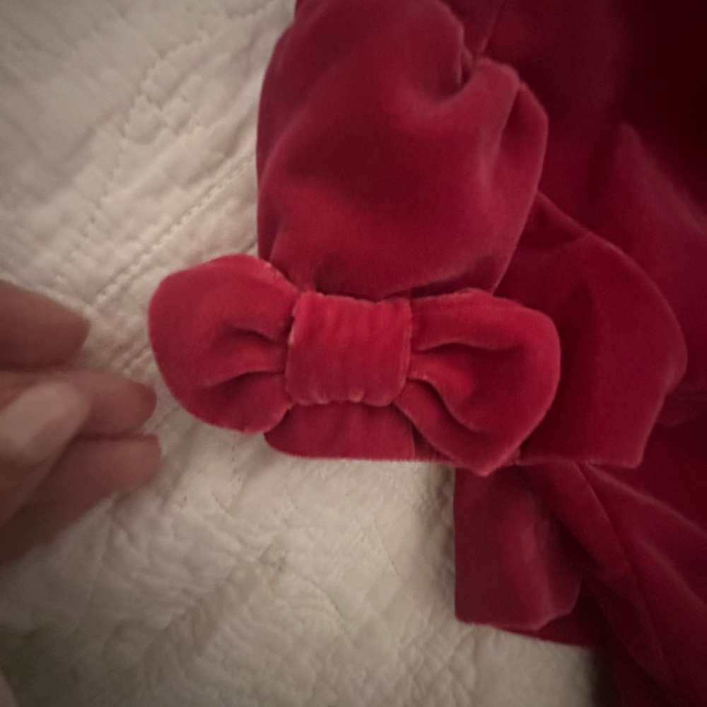 Janie and Jack Red Velvet Garment